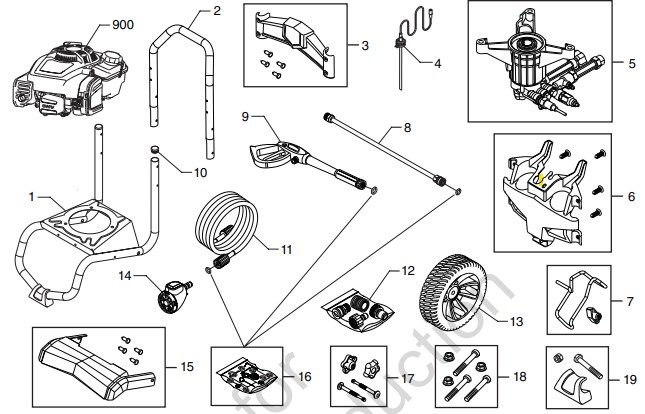 Sears Craftsman 580754902 power washer repair parts & manual